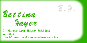 bettina hayer business card